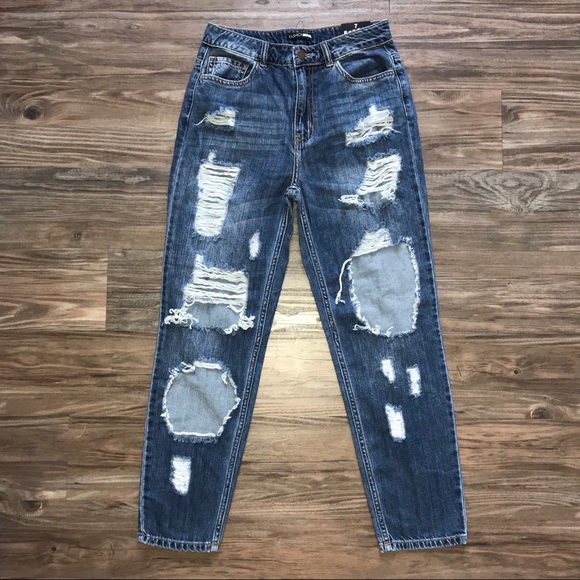 Denim - Boyfriend distressed jeans